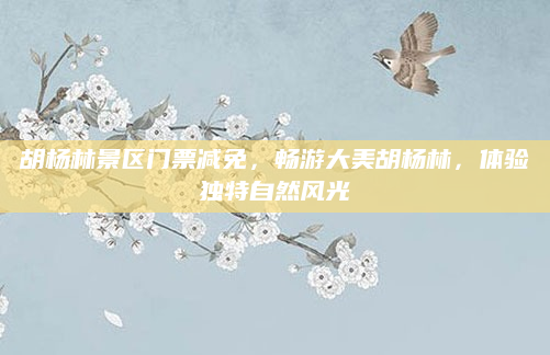 胡杨林景区门票减免,畅游大美胡杨林,体验独特自然风光