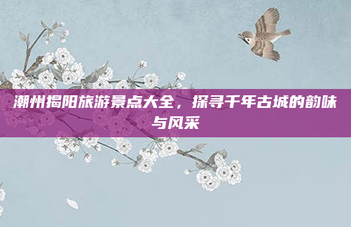 潮州揭阳旅游景点大全，探寻千年古城的韵味与风采
