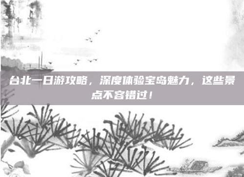 台北一日游攻略,深度体验宝岛魅力,这些景点不容错过!