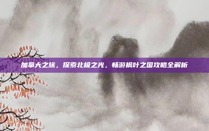 加拿大之旅,探索北极之光,畅游枫叶之国攻略全解析