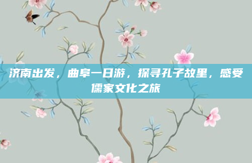 济南出发,曲阜一日游,探寻孔子故里,感受儒家文化之旅