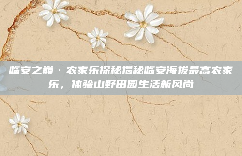 临安之巅·农家乐探秘揭秘临安海拔最高农家乐,体验山野田园生活新风尚