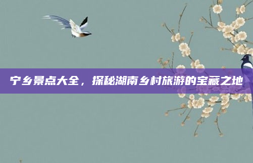 宁乡景点大全,探秘湖南乡村旅游的宝藏之地
