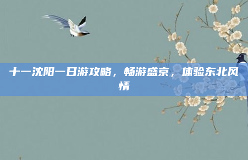 十一沈阳一日游攻略,畅游盛京,体验东北风情