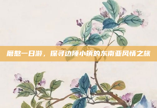磨憨一日游,探寻边陲小镇的东南亚风情之旅