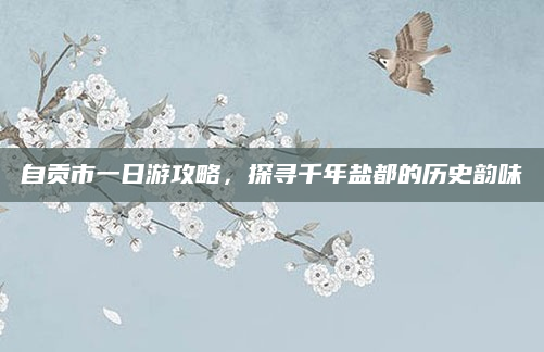 自贡市一日游攻略,探寻千年盐都的历史韵味