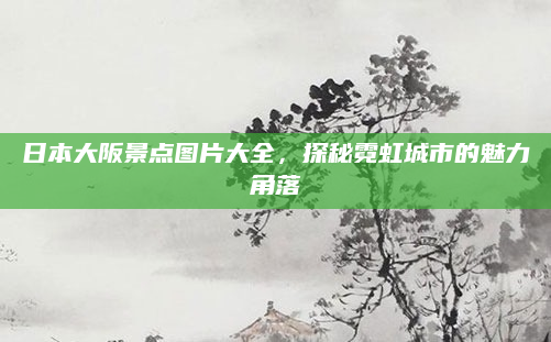 日本大阪景点图片大全,探秘霓虹城市的魅力角落