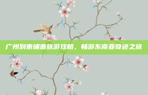 广州到柬埔寨旅游攻略,畅游东南亚奇迹之旅