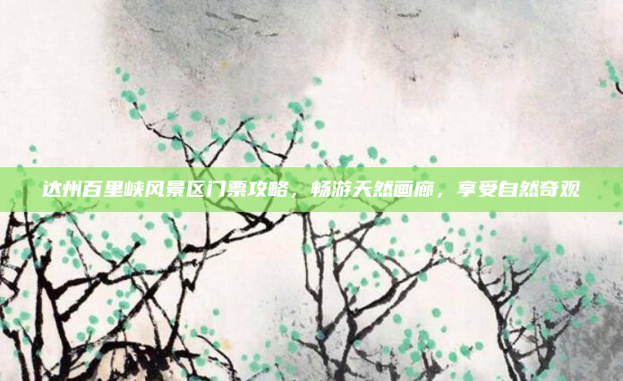 达州百里峡风景区门票攻略,畅游天然画廊,享受自然奇观