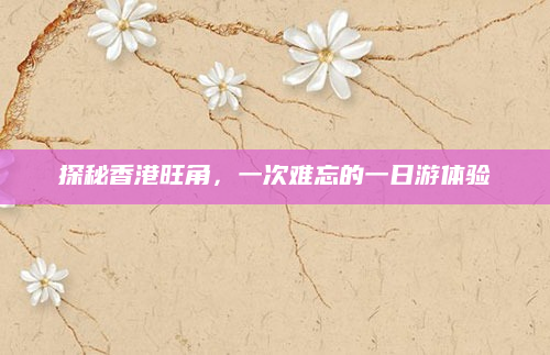 探秘香港旺角,一次难忘的一日游体验