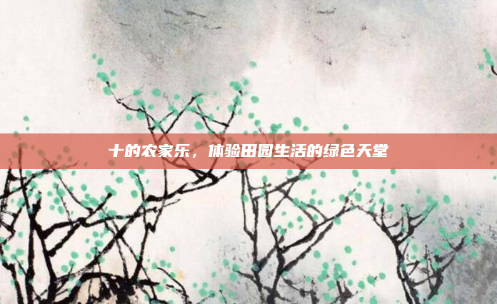 十的农家乐，体验田园生活的绿色天堂