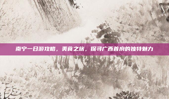南宁一日游攻略,美食之旅,探寻广西首府的独特魅力