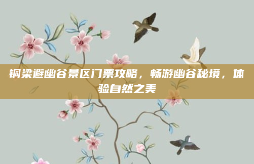 铜梁避幽谷景区门票攻略,畅游幽谷秘境,体验自然之美