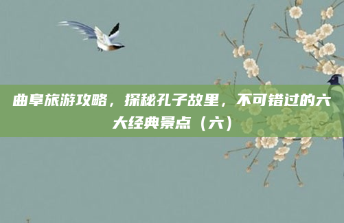 曲阜旅游攻略,探秘孔子故里,不可错过的六大经典景点(六)