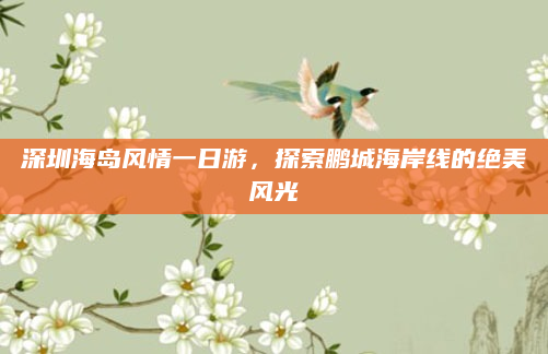 深圳海岛风情一日游,探索鹏城海岸线的绝美风光