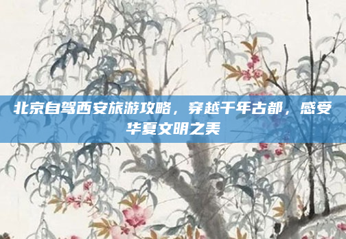 北京自驾西安旅游攻略,穿越千年古都,感受华夏文明之美