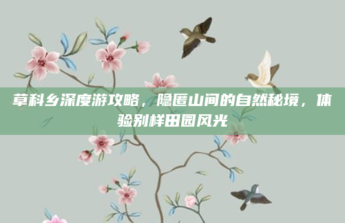 草科乡深度游攻略,隐匿山间的自然秘境,体验别样田园风光