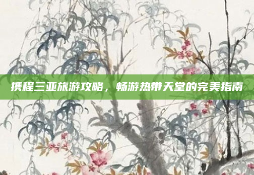 携程三亚旅游攻略,畅游热带天堂的完美指南