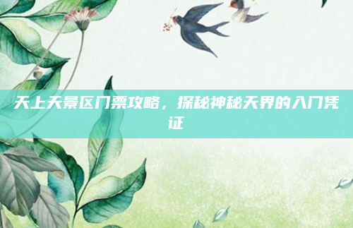 天上天景区门票攻略,探秘神秘天界的入门凭证