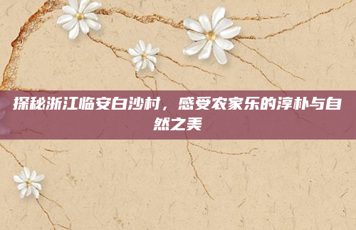 探秘浙江临安白沙村,感受农家乐的淳朴与自然之美