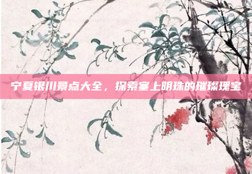宁夏银川景点大全，探索塞上明珠的璀璨瑰宝