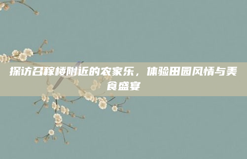 探访召稼楼附近的农家乐,体验田园风情与美食盛宴
