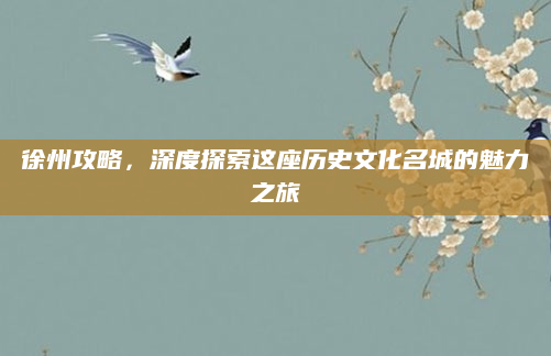 徐州攻略,深度探索这座历史文化名城的魅力之旅