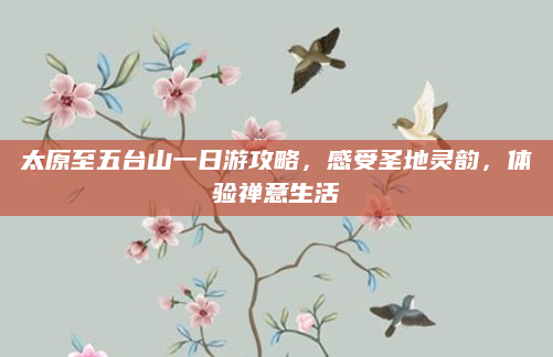 太原至五台山一日游攻略,感受圣地灵韵,体验禅意生活