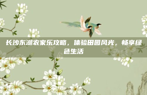 长沙东湖农家乐攻略,体验田园风光,畅享绿色生活