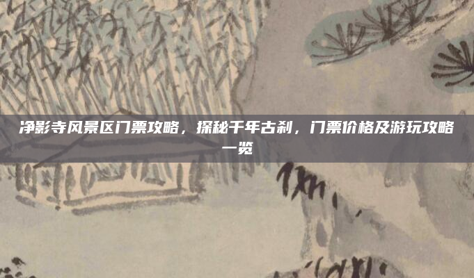 净影寺风景区门票攻略，探秘千年古刹，门票价格及游玩攻略一览