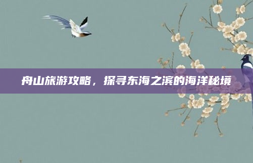 舟山旅游攻略,探寻东海之滨的海洋秘境