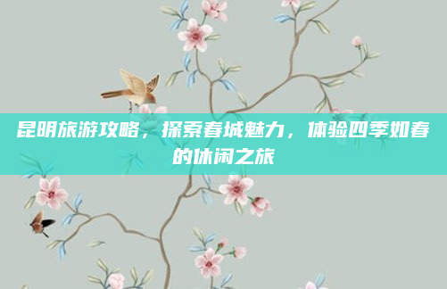 昆明旅游攻略，探索春城魅力，体验四季如春的休闲之旅