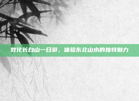 敦化长白山一日游，体验东北山水的独特魅力