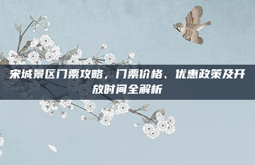 宋城景区门票攻略，门票价格、优惠政策及开放时间全解析