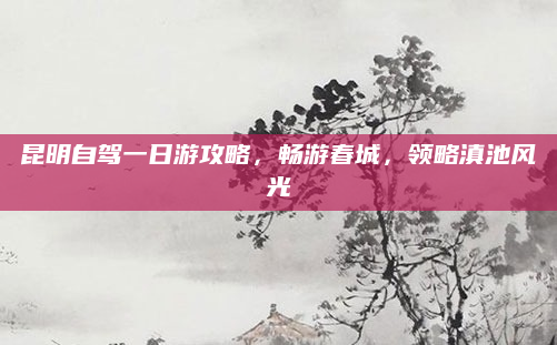昆明自驾一日游攻略，畅游春城，领略滇池风光