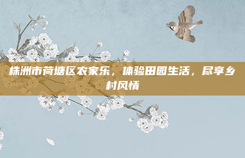 株洲市荷塘区农家乐，体验田园生活，尽享乡村风情