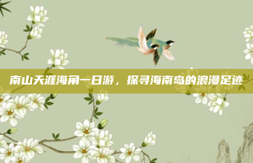 南山天涯海角一日游,探寻海南岛的浪漫足迹