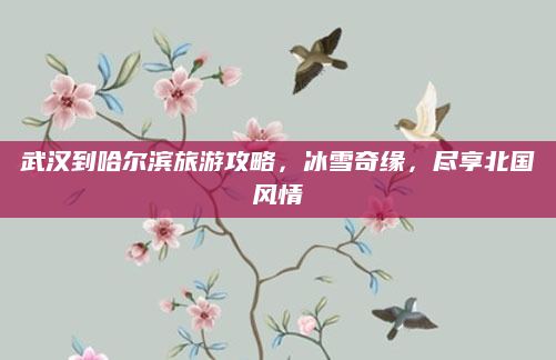武汉到哈尔滨旅游攻略,冰雪奇缘,尽享北国风情