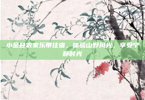 小金县农家乐带住宿,体验山野风光,享受宁静时光