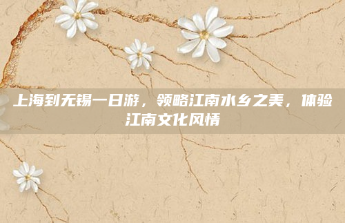 上海到无锡一日游，领略江南水乡之美，体验江南文化风情