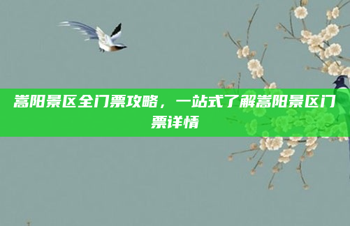 嵩阳景区全门票攻略，一站式了解嵩阳景区门票详情