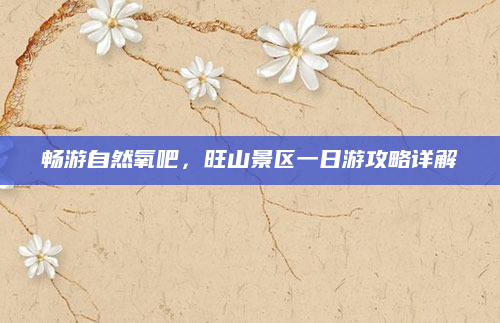 畅游自然氧吧,旺山景区一日游攻略详解