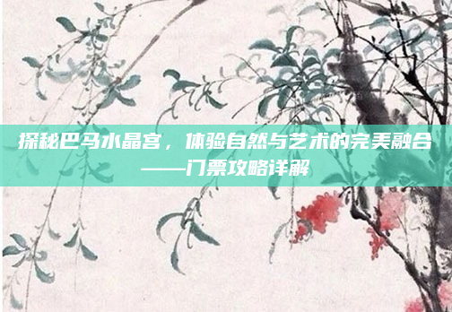 探秘巴马水晶宫,体验自然与艺术的完美融合——门票攻略详解
