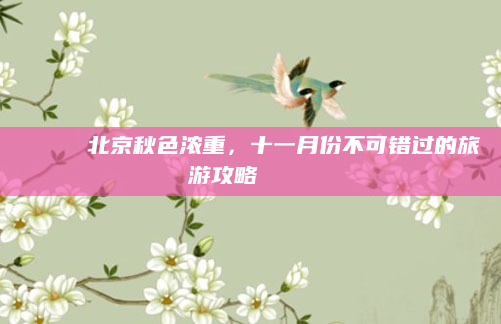 🍁 北京秋色浓重,十一月份不可错过的旅游攻略 🍁