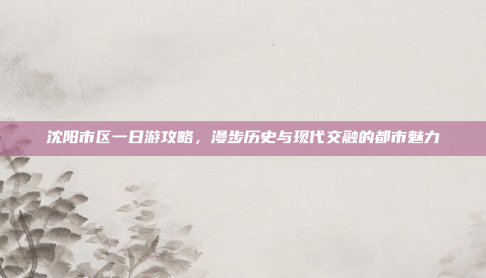 沈阳市区一日游攻略,漫步历史与现代交融的都市魅力