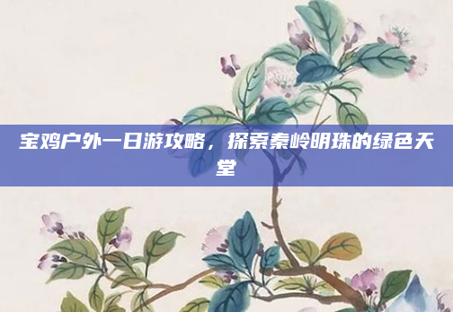 宝鸡户外一日游攻略,探索秦岭明珠的绿色天堂