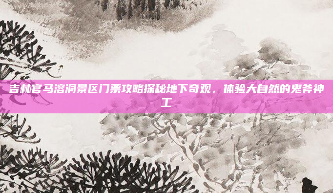 吉林官马溶洞景区门票攻略探秘地下奇观，体验大自然的鬼斧神工