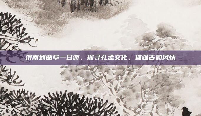 济南到曲阜一日游,探寻孔孟文化,体验古韵风情