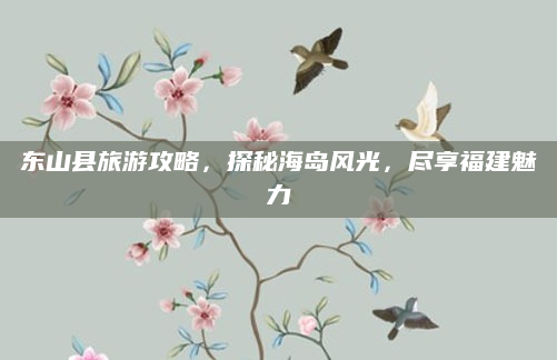 东山县旅游攻略,探秘海岛风光,尽享福建魅力