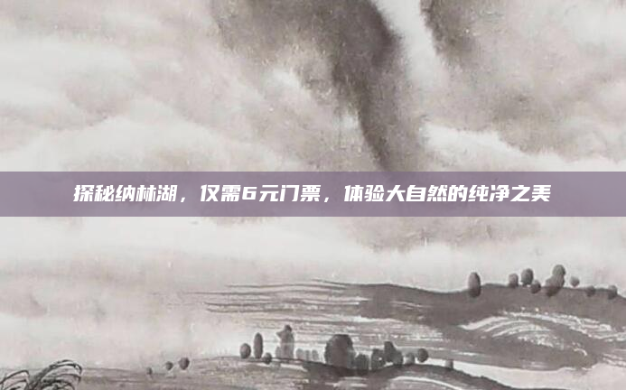探秘纳林湖,仅需6元门票,体验大自然的纯净之美